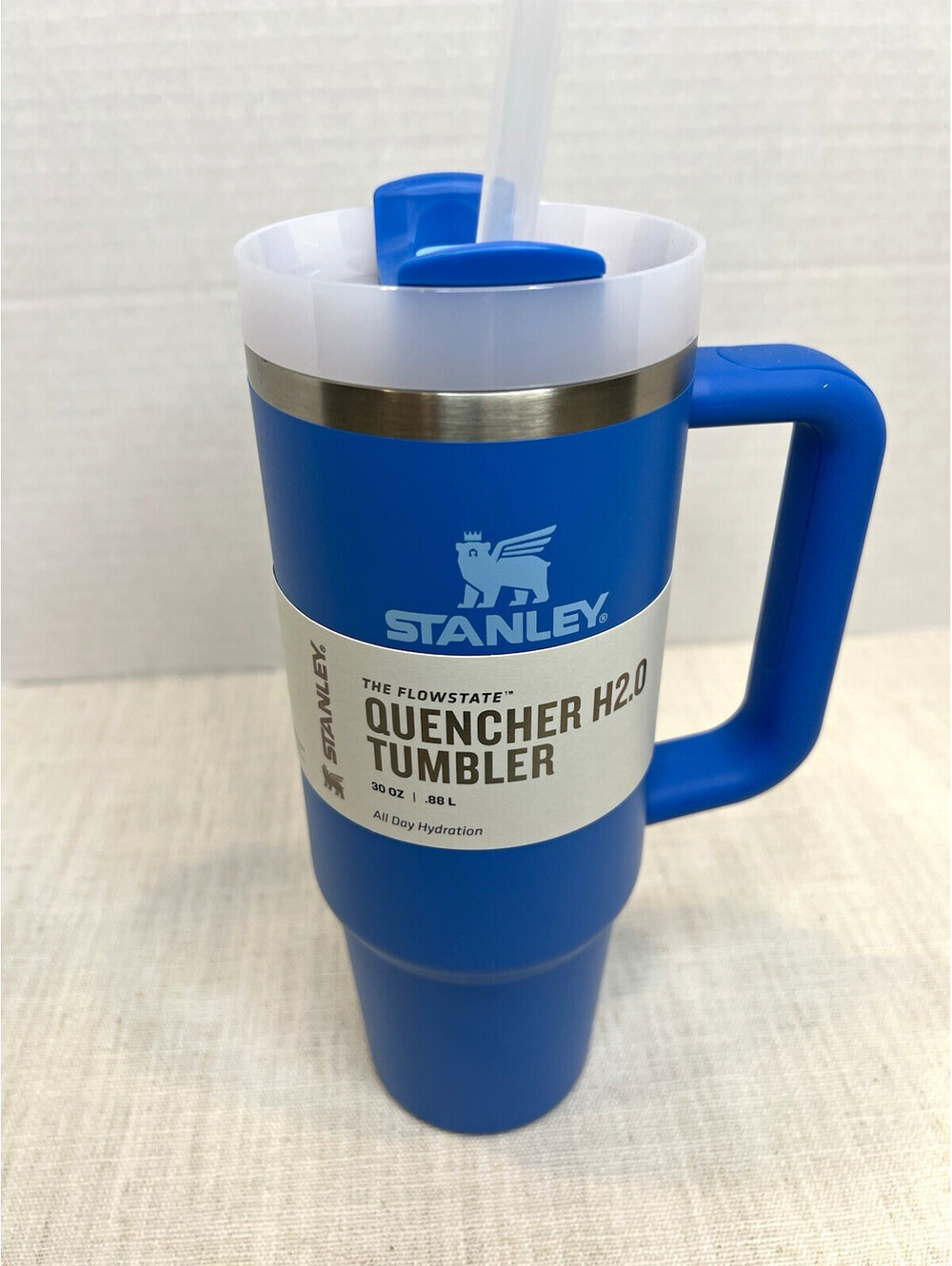 Stanley Quencher H2.0 FlowState Tumbler w/ Handle Lid Straw | 30 oz Azure Blue